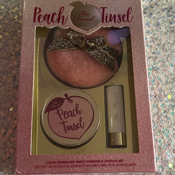 $9.99 SHIPPING🩷 NEW Too Faced Loose Sparkling Powder & Lipstick Set 💖 - Picture 1 of 3